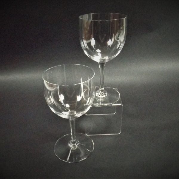 Baccarat Montaigne French Crystal Water Goblet Set of 2 Signed