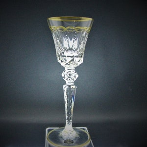 St Louis French Crystal Continental Water Goblet w Label