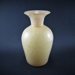 Alfredo Barbini Murano Glass Aventurine Bullicante Controlled Bubble  Vase