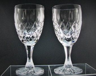 Royal Brierley Gainsborough Cut Crystal Water Goblet Set of 2