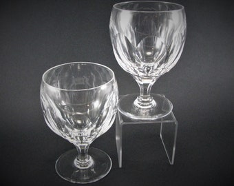 Thomas Webb Royal Yacht Cut Crystal Water Goblet Set of 2 Signed