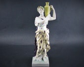 Antique Karl Ens Volkstedt Fine Porcelain Woman Carrying Ewer Figurine