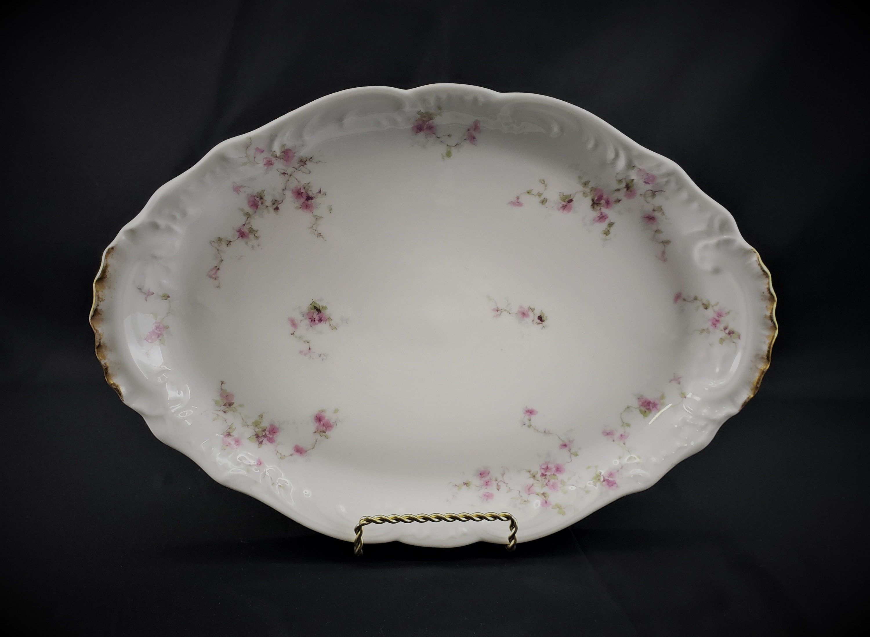 Theodore Haviland Limoges Schleiger 159A Pink Roses Oval Etsy