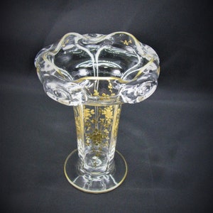 Stuart & Sons Cairngorm Peacock Trails Gold Gilt Floral Posy Vase Art Nouveau