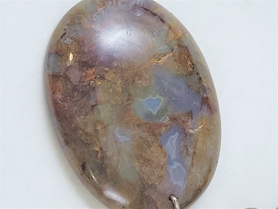 Jade Agate Beaded Stone Pendant Necklace - image 7