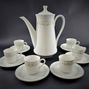 Sheffield China Elegance pattern Coffee Demitasse Set ca. 1960&#39;s