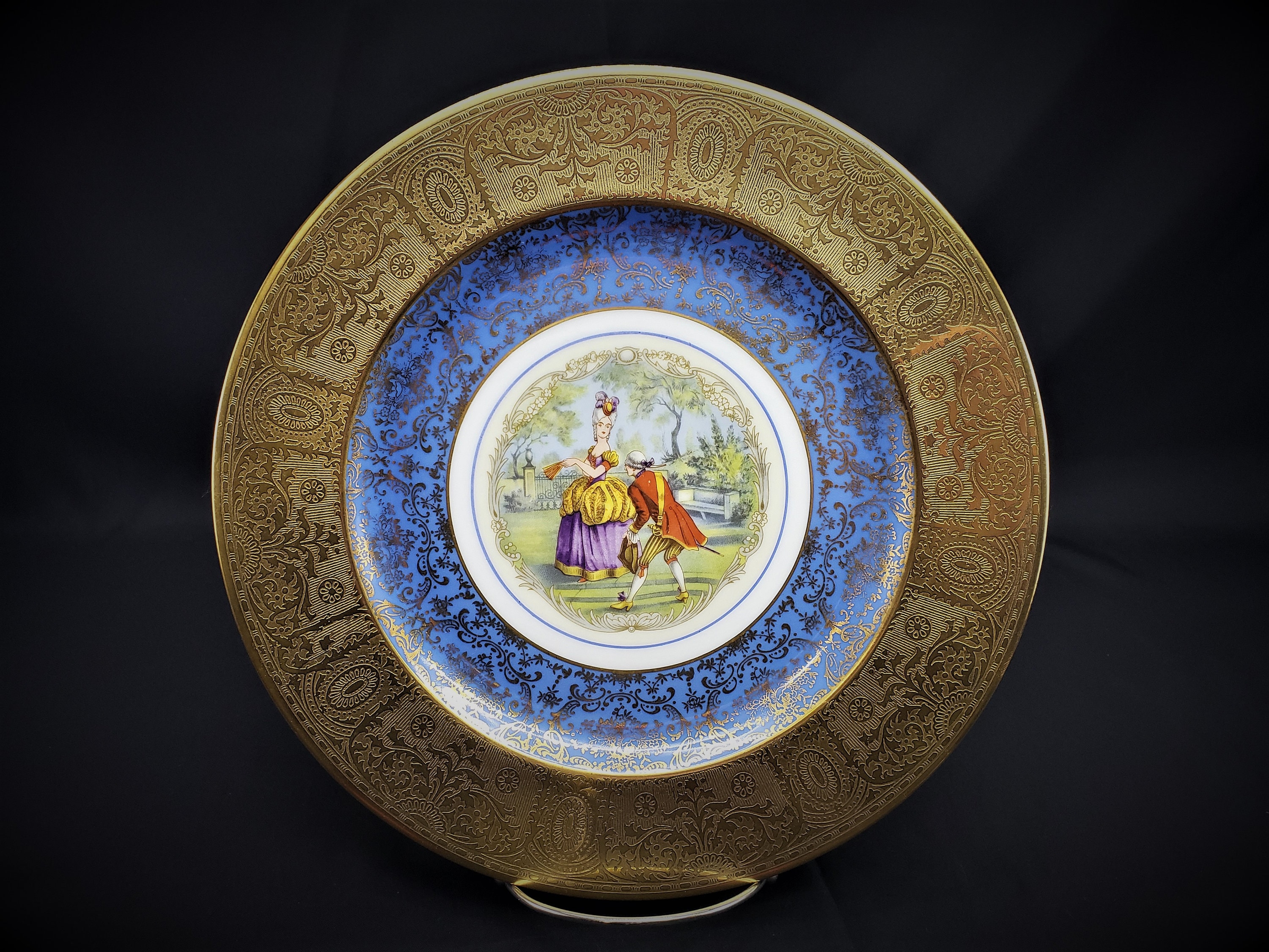 24K KARAT ゴールドプレート 陶器 飾り皿 フッチェンロイター ババリア ロイヤルババリア フッチェンロイター磁器 24K ゴールド装飾