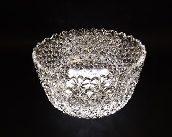 ロシア チェコ ブリリアント カット ガラス ラージ ボウル