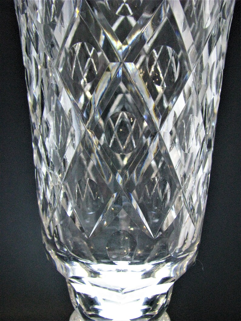 Stunning Pairpoint Adelaide Cut Glass Vase Bubble Ball Stem Etsy