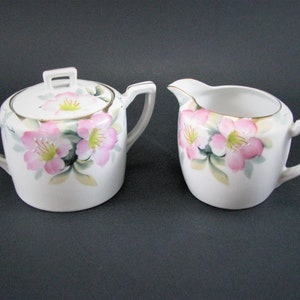 Noritake Azalea Porcelain Lidded Sugar & Creamer Set
