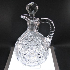 ABP Brilliant Cut Glass Narrow Whiskey Jug Decanter