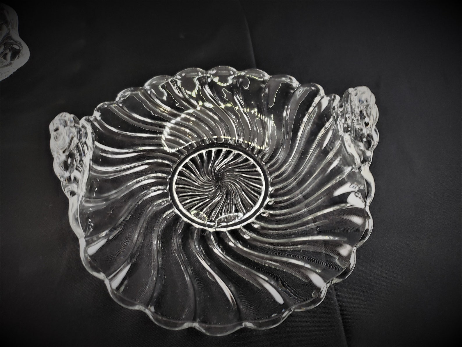 Fostoria Glass Colony Pattern 3 Toed Tricorne Dish and Handled Etsy