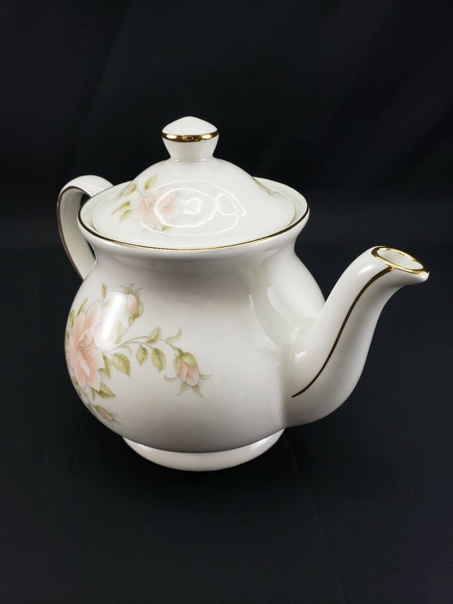 Vintage Sadler Windsor England Pink Rose Porcelain Teapot Etsy