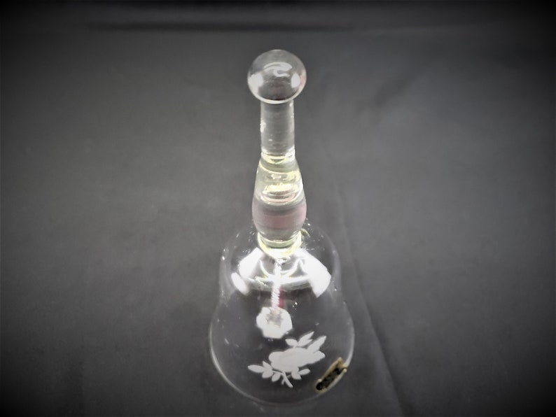 Vintage West Virginia Glass Company Hand Painted Rose Bell Etsy