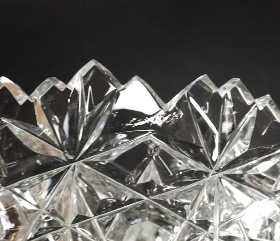 ロシア チェコ ブリリアント カット ガラス ラージ ボウル