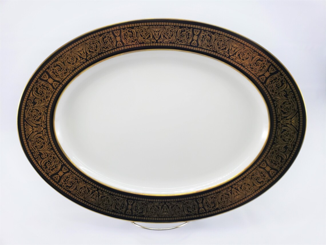 Mikasa Bone China Mount Holyoke Pattern 15 Oval Serving Etsy