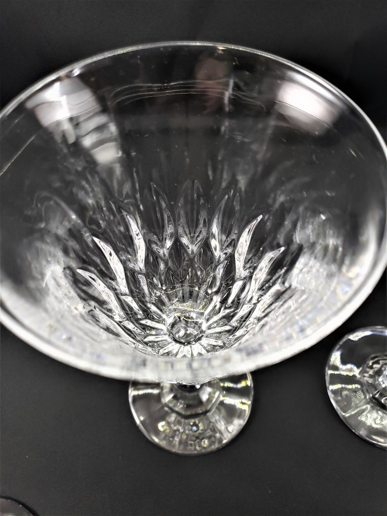 Fostoria Glass Kimberly Pattern Lead Crystal Water Goblets Set Etsy