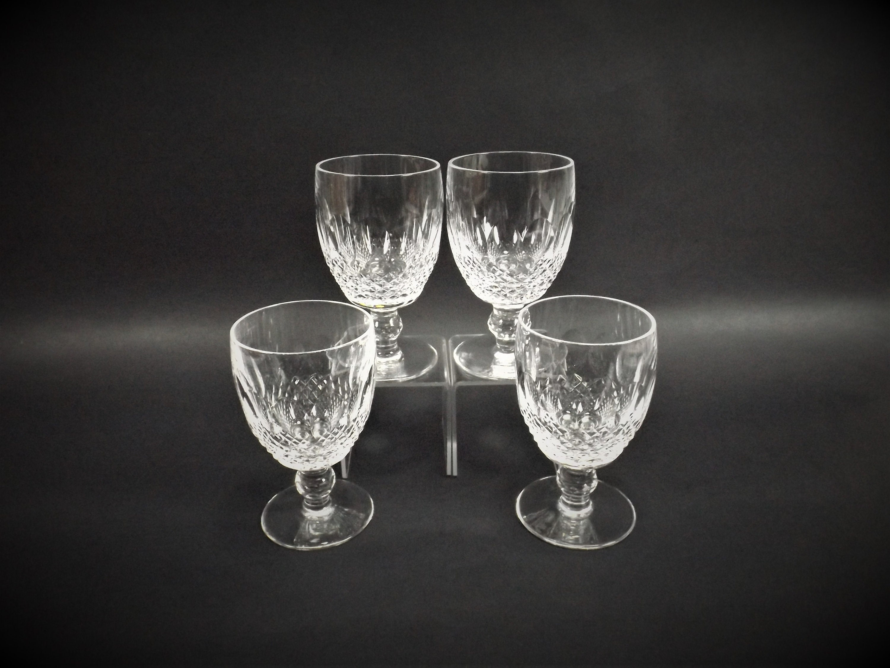 3 Waterford Colleen Short Stem Crystal 4 1/2 White Wine Glasses 4
