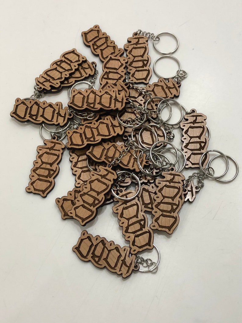 Custom Key Chain laser Engraved Key Chain Name Key Chains Etsy