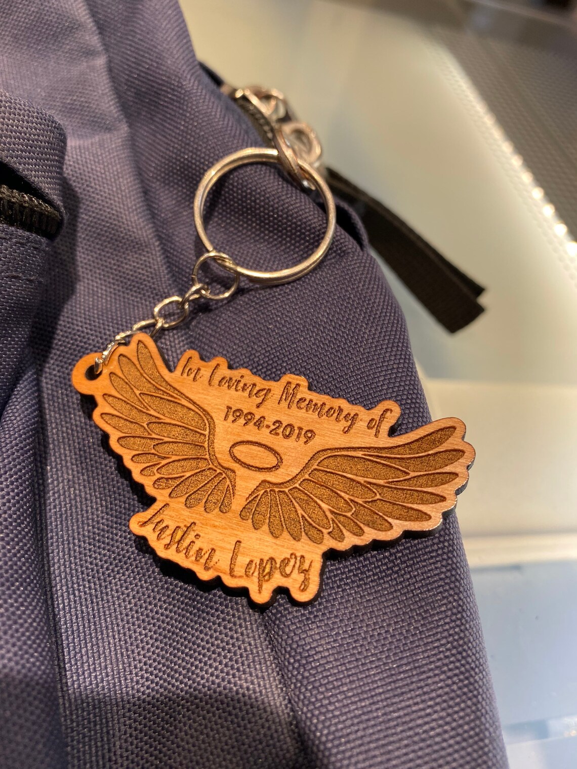 Memorial Custom Key Chain in Loving Memory Key Chain Rest Etsy