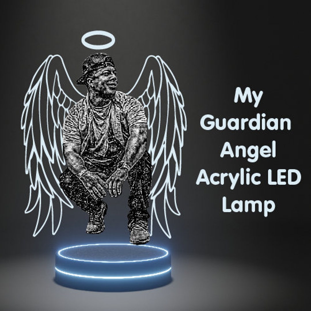 Customize Memorial Lamp Gift in Loving Memory rest in Peace My Guardian ...