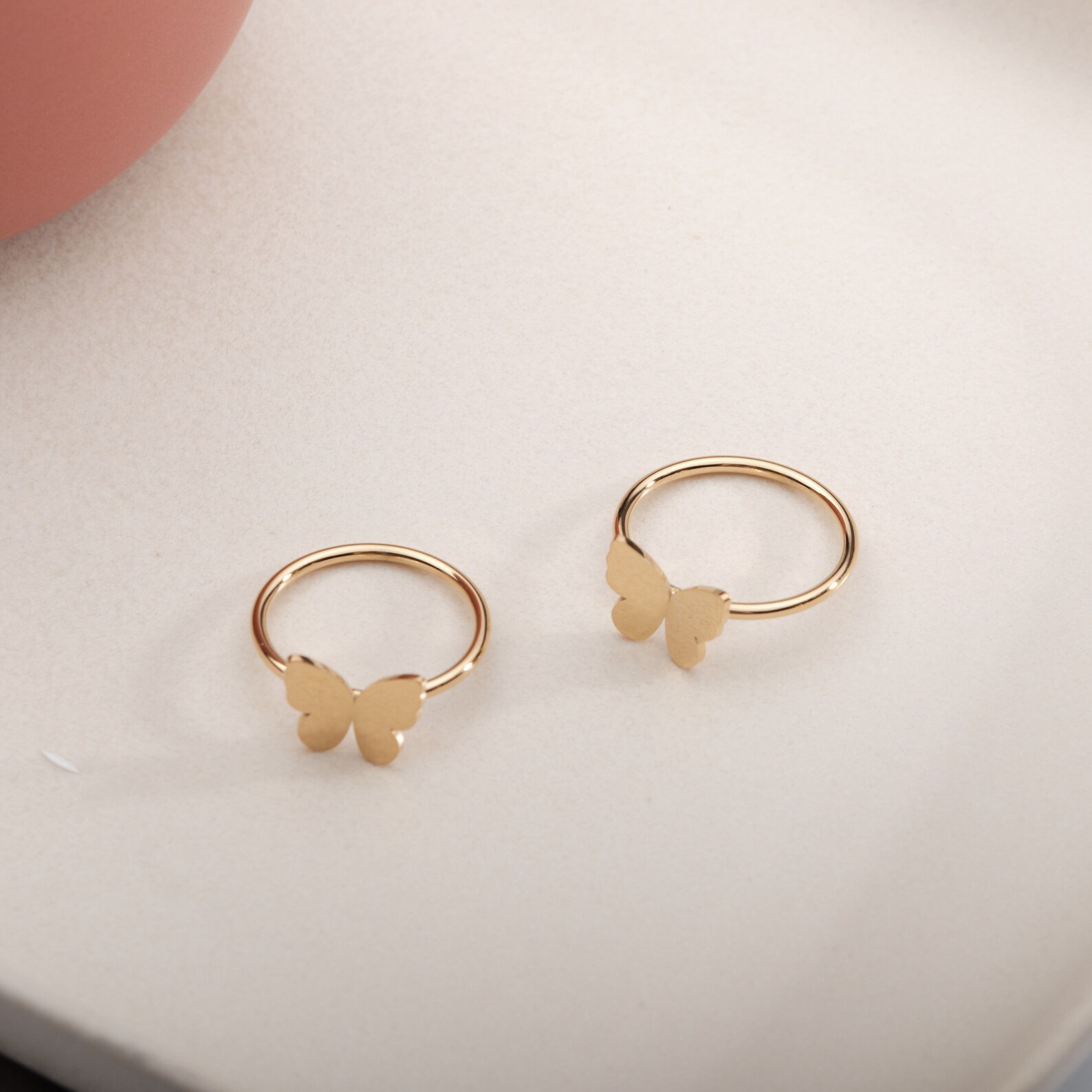 Gold Filled Butterfly Ring Gold Butterfly Ring Minimalist Ring Etsy