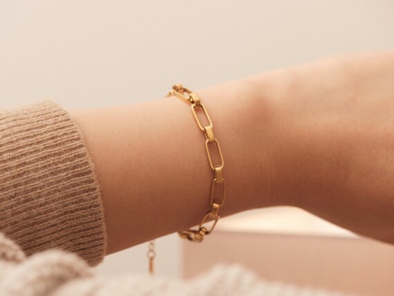 Chunky curb cheap chain bracelet