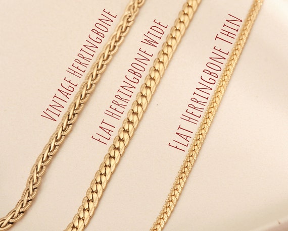 Vintage herringbone necklace sale