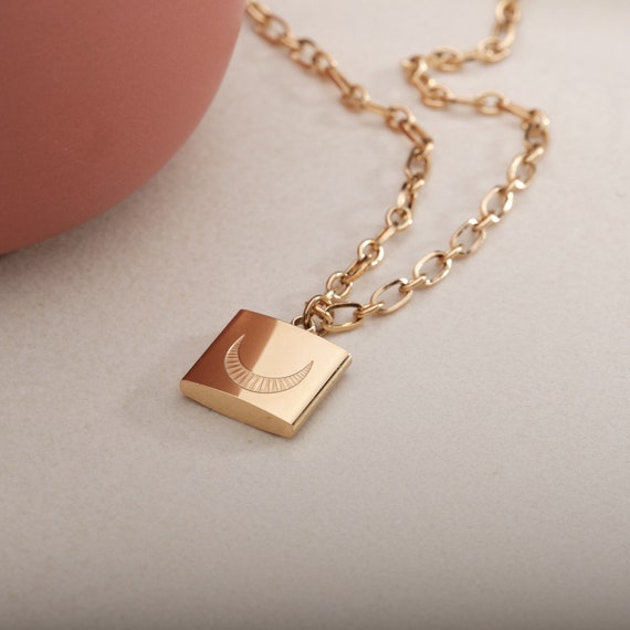 Padlock Necklace Gold Lock Necklace Gold Filled Padlock Etsy UK