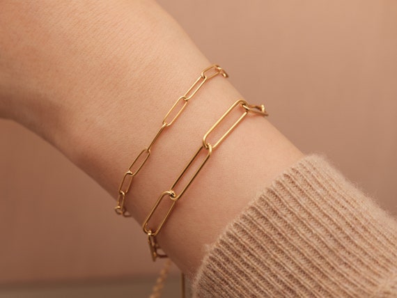 Rectangle chain bracelet deals