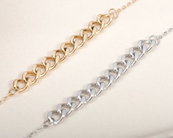Chain Necklace, As seen on Kendall Jenner, Kardashian Necklace, gold link chain Necklace, gift for her and friend, Kendall style