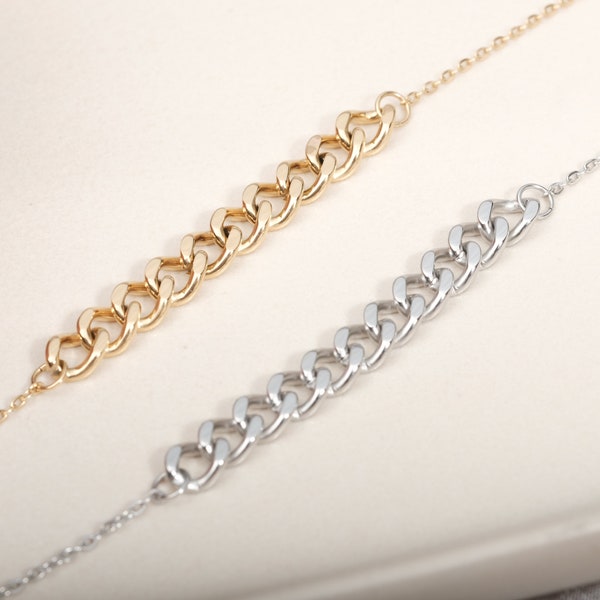 Chain Necklace, As seen on Kendall Jenner, Kardashian Necklace, gold link chain Necklace, gift for her and friend, Kendall style
