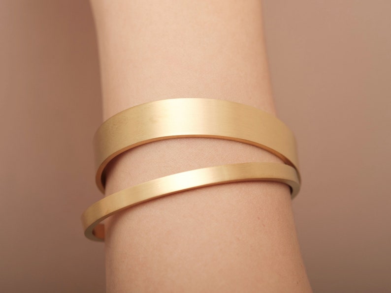 Classic Open Cuff Bangle Bracelet Gold Filled Bangle for Women Etsy
