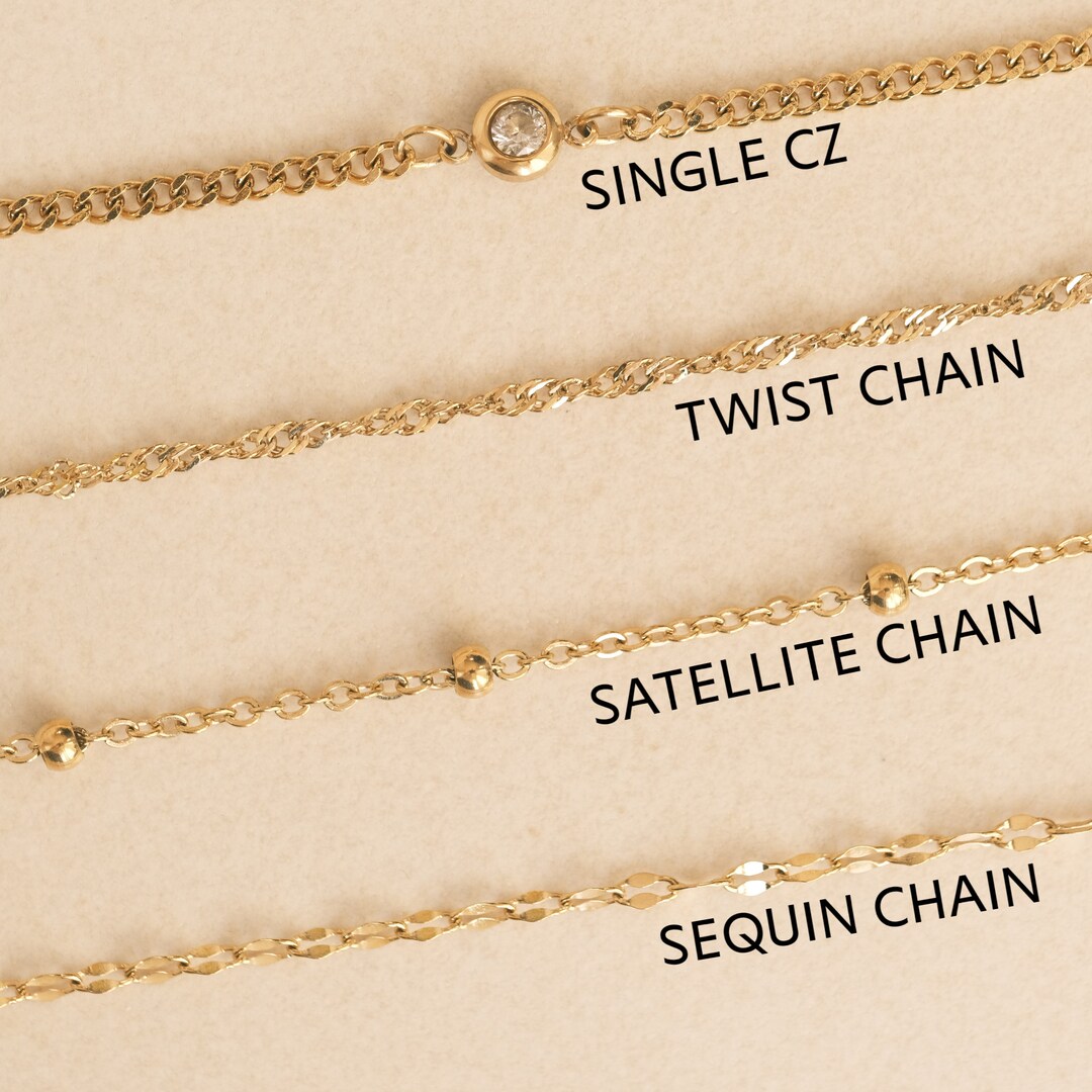 Gold Anklet Anklets for Woman Twist Chain Anklet Gold Chain Etsy