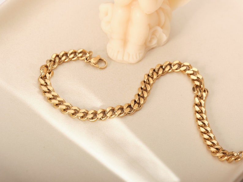 Anklet Bracelet Gold Chain Anklet Thick Chain Gold Anklet Gold - Etsy