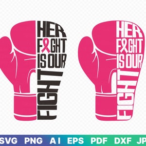 Haar strijd is onze strijd SVG, kankerbewustzijn SVG, kanker samen bestrijden SVG, kanker koos het verkeerde meisje SVG, borstkanker bewustzijn SVG