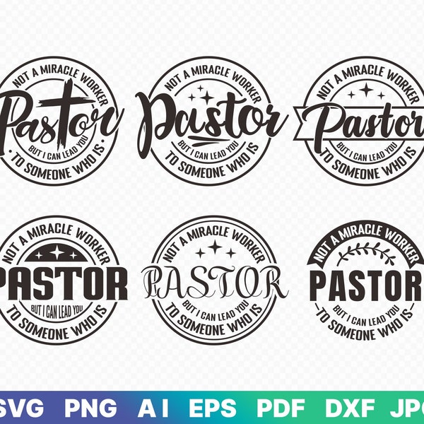 Pastor SVG, Not a miracle worker svg, I can lead you to someone who is svg, Instant Download,  Cut File,Cricut,Png/Pdf/Dxf/Eps