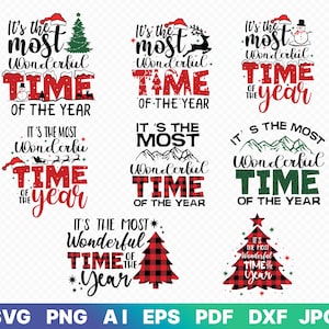 Es la época más maravillosa del año SVG,SVG de Navidad,Silueta,Archivo Dxf,SVG de invierno,Png,pdf,dxf,ai,Archivo de corte,Cricut,Uso comercial
