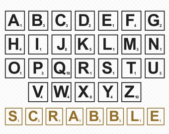 Scrabble Tiles Svg Files, Scrabble Tiles Svg Files for Cricut, Scrabble Tiles Clipart, Scrabble Letters Svg