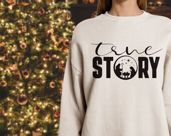 True Story SVG,Krippe Svg,True Story Krippe Svg, Jesus Geburt Svg, Christ Svg, Religiöse Weihnachten Svg, Joy to the World, Png/Pdf