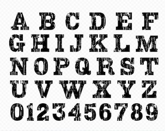 Distressed font Svg Files, Grunge Letters and Numbers, Clipart,jpg/Ai/pdf/dxf/png/eps