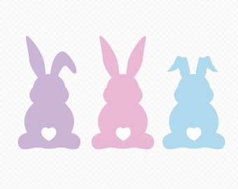 Conejito de Pascua svg, Conejito svg, Pascua svg, Conejo svg, conejito conejo svg, png, silueta, Descarga digital instantánea, Archivo de corte para Cricut