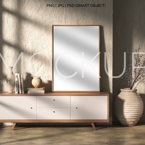 frame mockup light wood A4, frame wallpaper mockup, frame on wooden floor mockup,vertical frame mockup,scandinavian frame mockup PSD,PNG,JPG
