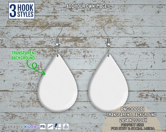 Drop earring mockup,  png , 3-Hook Styles,mockup, product mockup, earring mockup, easy mockup