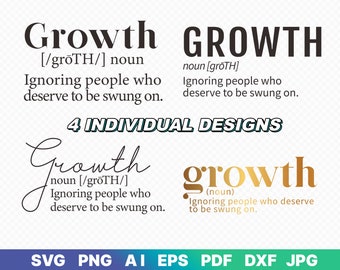 Growth Definition SVG,PNG, Motivational Svg, Self Love Svg, Business Svg, Dreams Svg, Boss Svg, Growth Definition, Cut File, Cricut