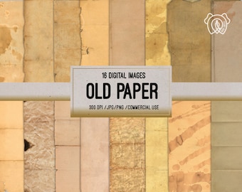 Old Paper Textures, parchment paper, printable aged paper textures, digital backgrounds, vintage paper, antique paper digital download