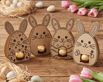 Printable Easter table decoration template, chocolate treat (Digital Download)