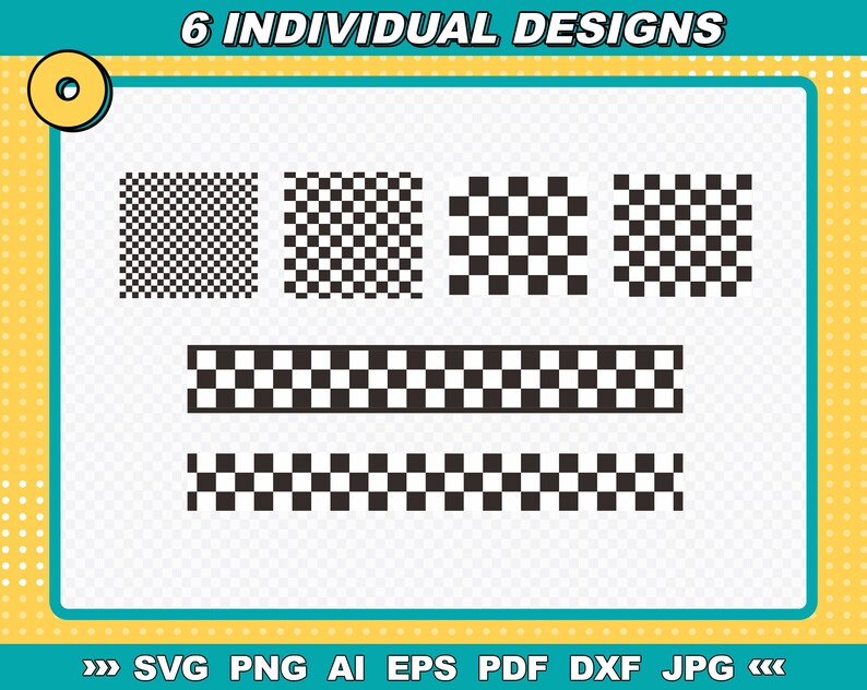 Checkered Pattern SVG / PNG/ PDF, Checkered Pattern Clipart, Checkered ...