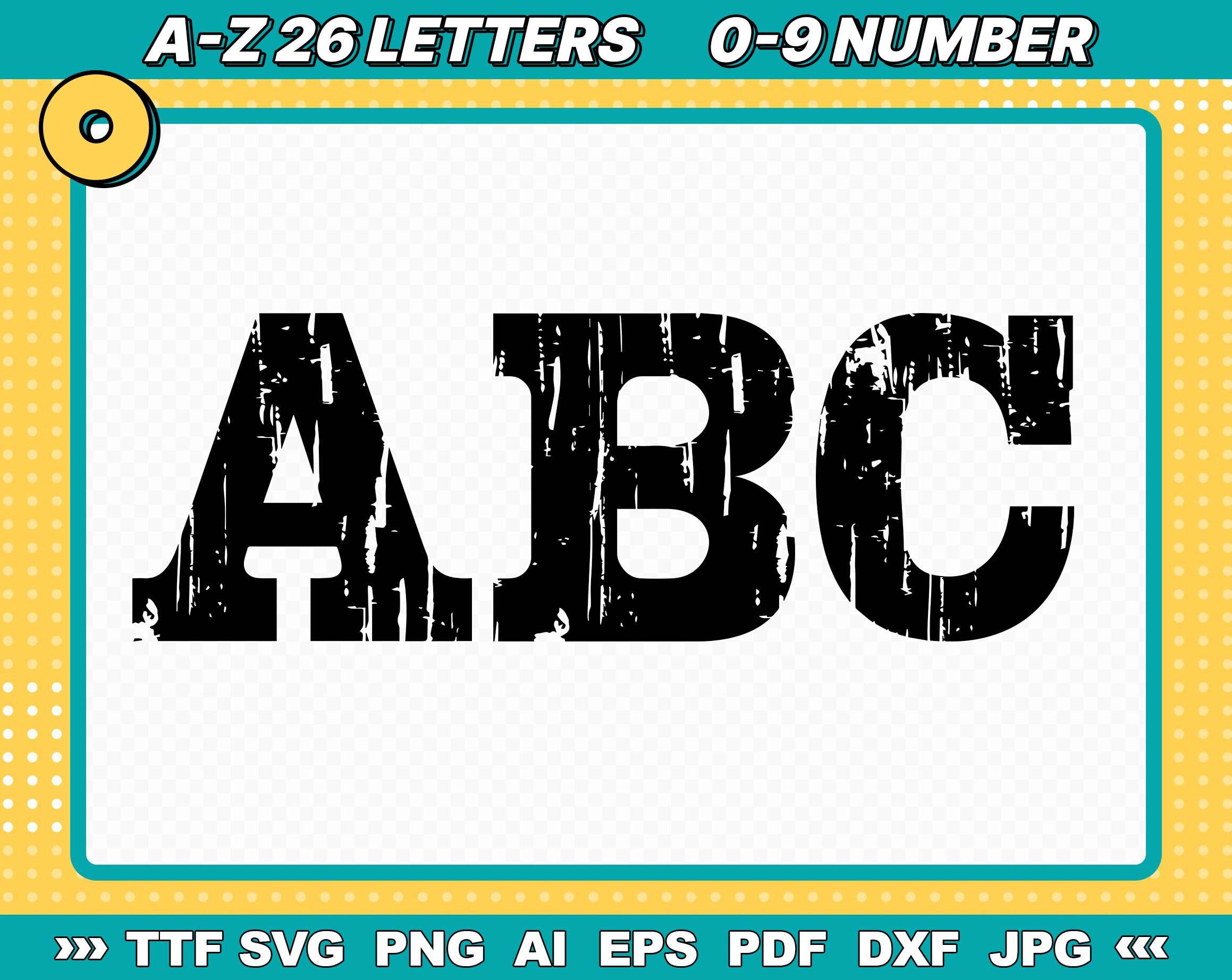 Distressed Sports SVG + TTF , Football,alphabet, Distressed Varsity ...