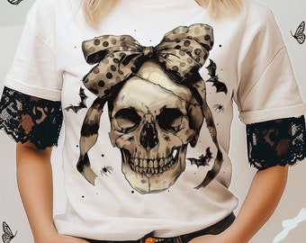 Halloween Skull Bow png, Coquette Bow Halloween png, Halloween png, Skeleton png, Spooky Season png, Coquette png, Sublimation png designs